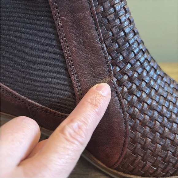 JOURNEE COLLECTION Womens Brown Skyller Almond Block Heel Leather Booties 10 - Picture 10 of 14